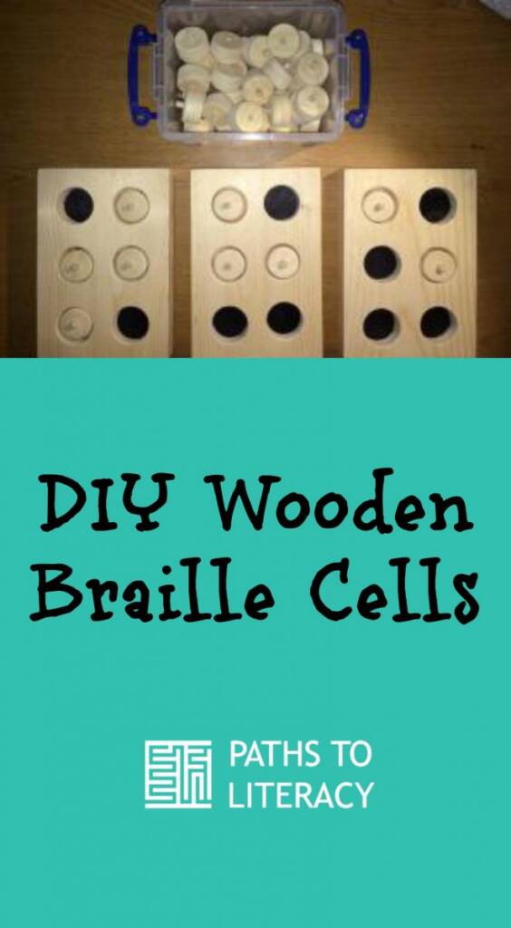 Collage of DIY Wooden Braille Cells