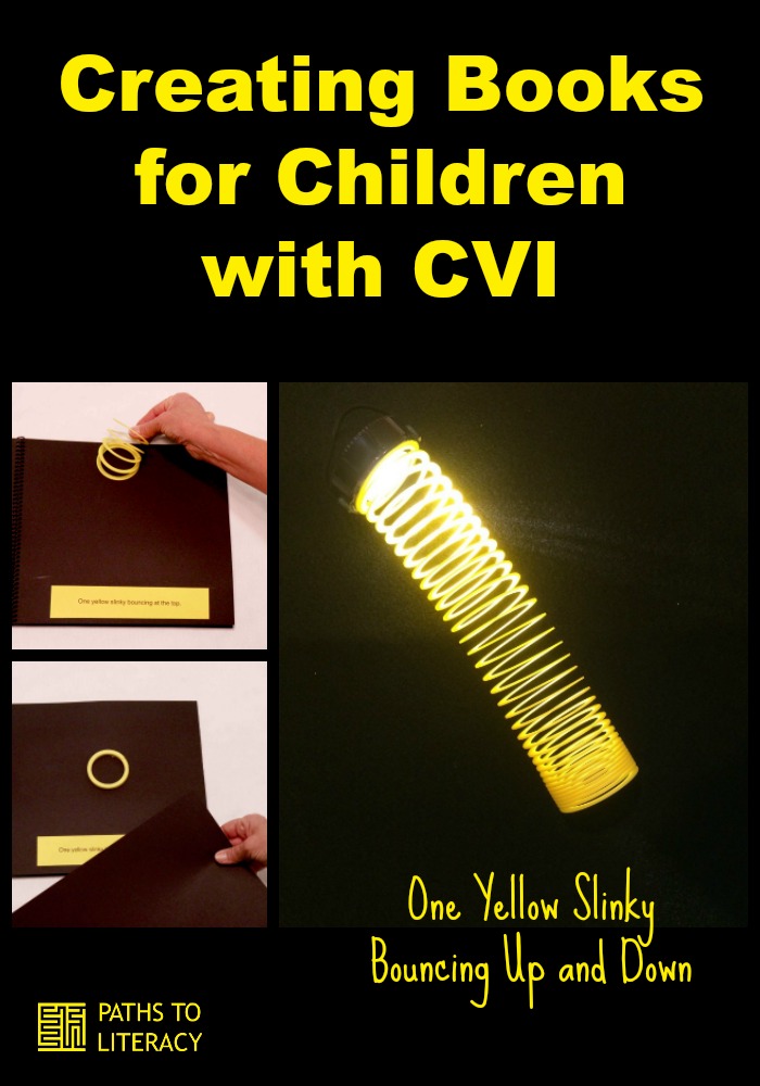 Collage of creating books for kids with CVI