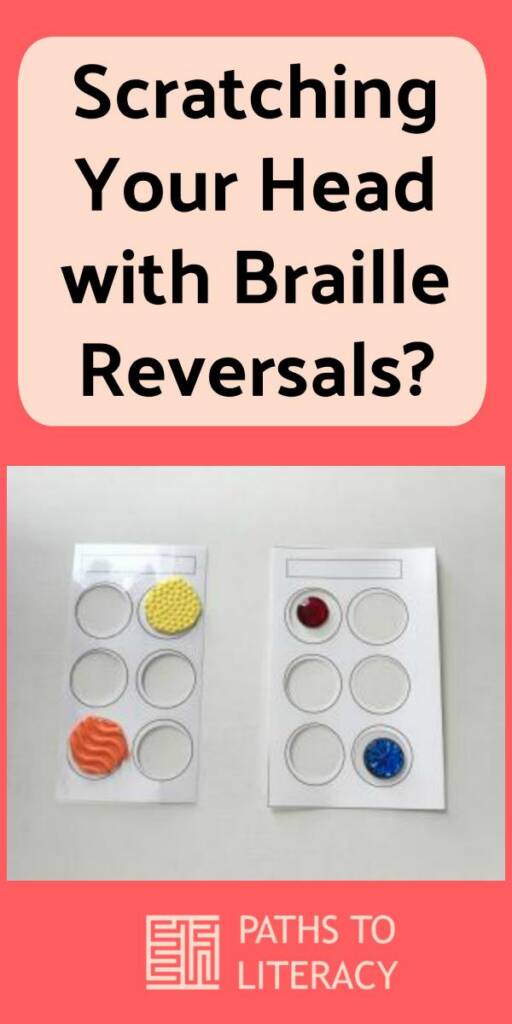 Collage of scratching your head with braille reversals
