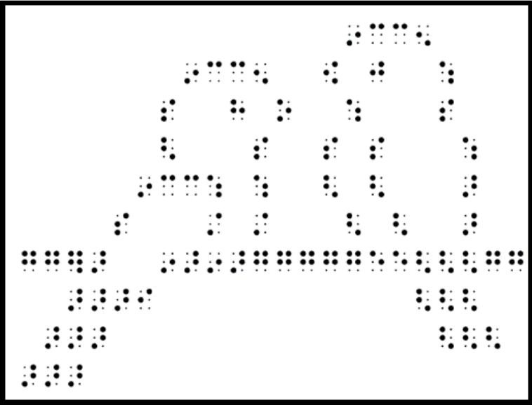 Two doves braille drawings
