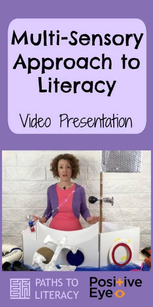 collage of multi-sensory approach to literacy video presentation