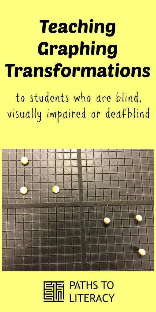 Collage of teaching graphic transformations to students who are blind or deafblind