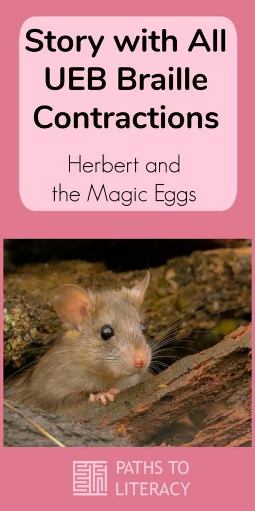 collage of story with all UEB contractions