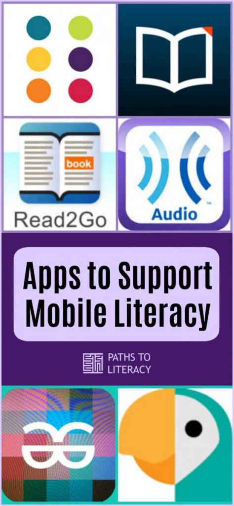 Collage of apps to support mobile literacy