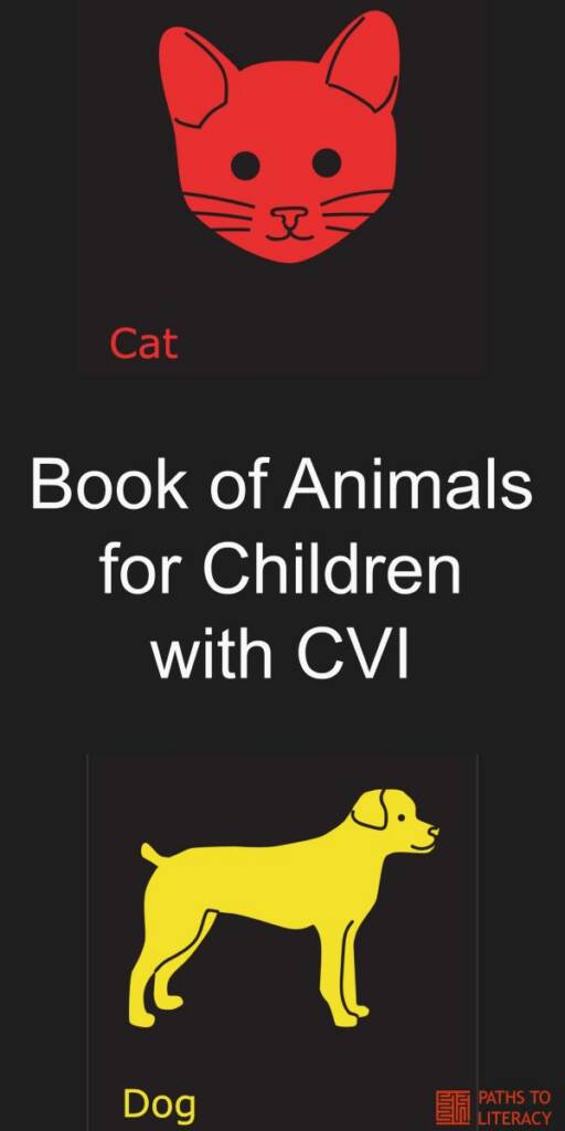 Collage of Animal Book for Children with CVI