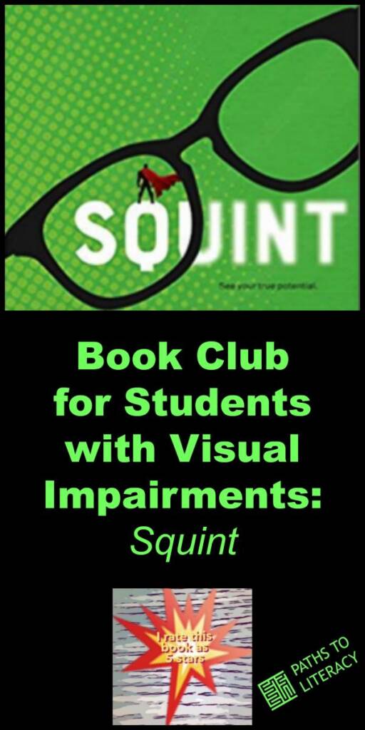 Collage of Squint Book Club for students with visual impairments