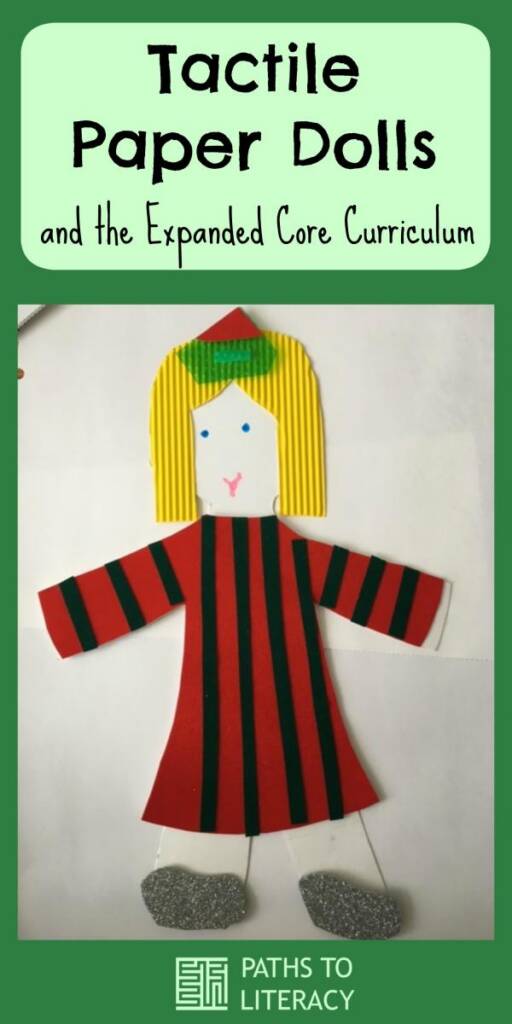 Collage of tactile paper dolls and the Expanded Core Curriculum