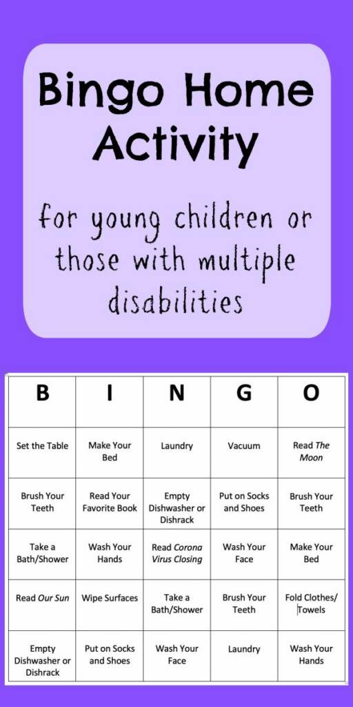 collage of Bingo home activity