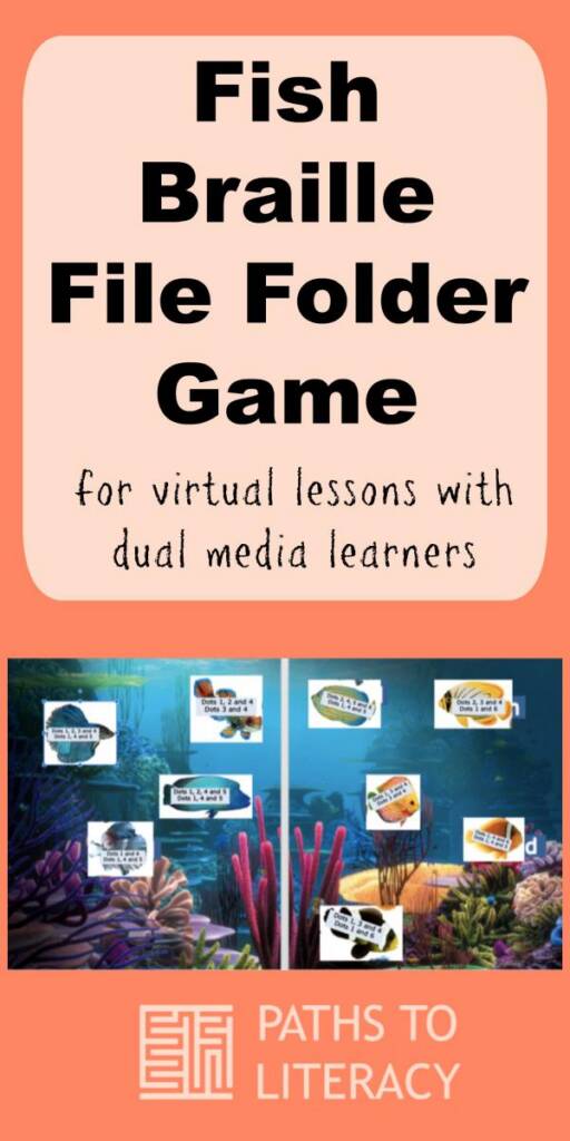 collage of fish braille file folder game