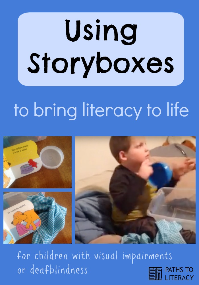 Collage of storyboxes for children with visual impairments or deafblindness