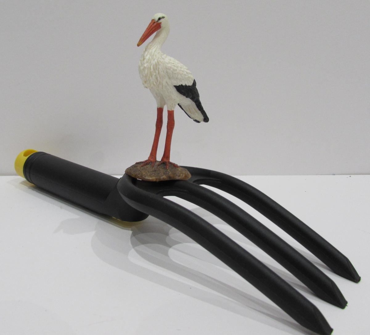 Stork on fork