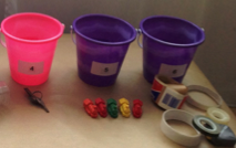 buckets and assorted objects