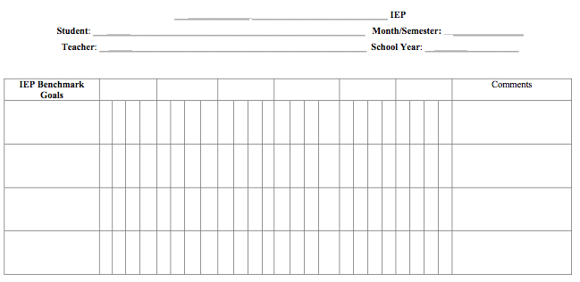 IEP data sheets 4 trials