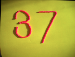 writing numbers into 37
