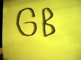 writing letters into G B