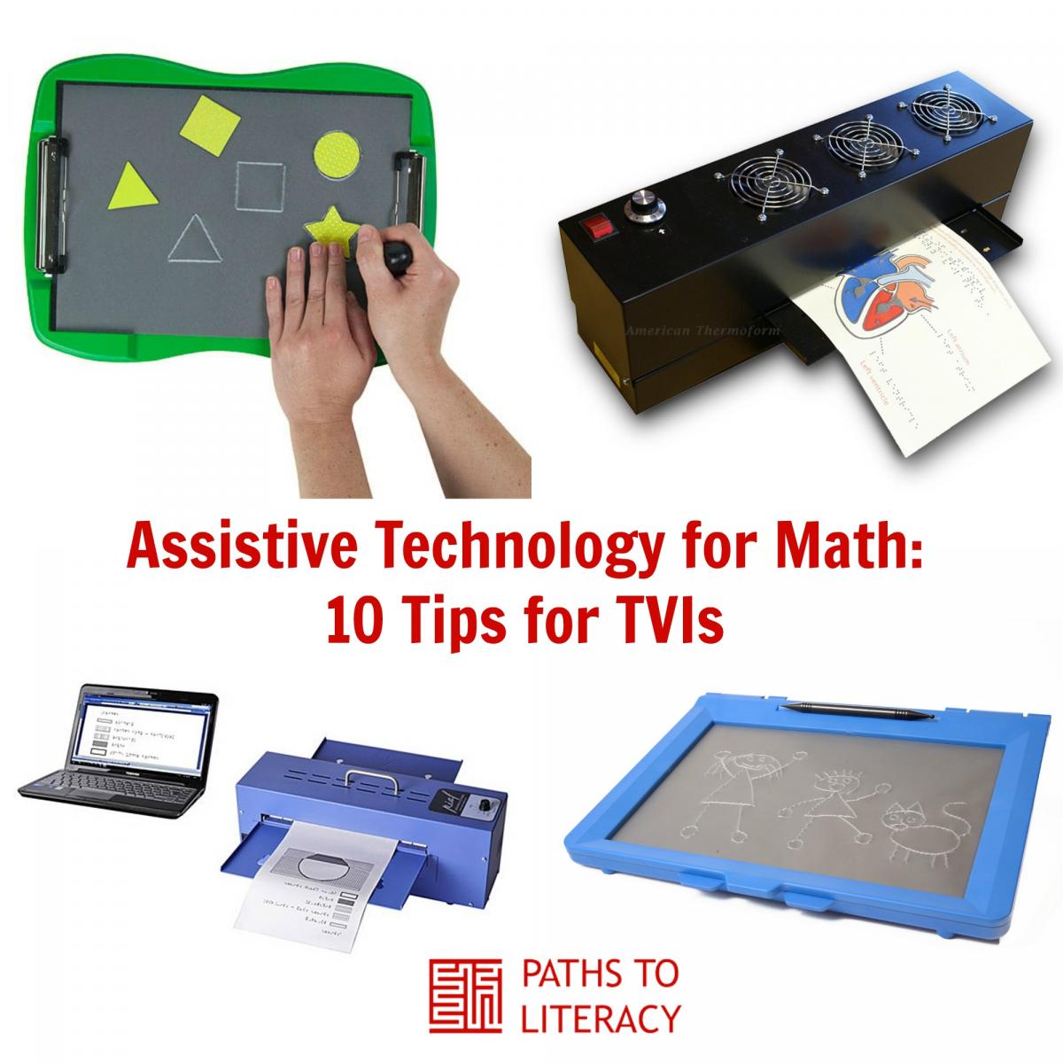 Collage of Assistive Technology for Math