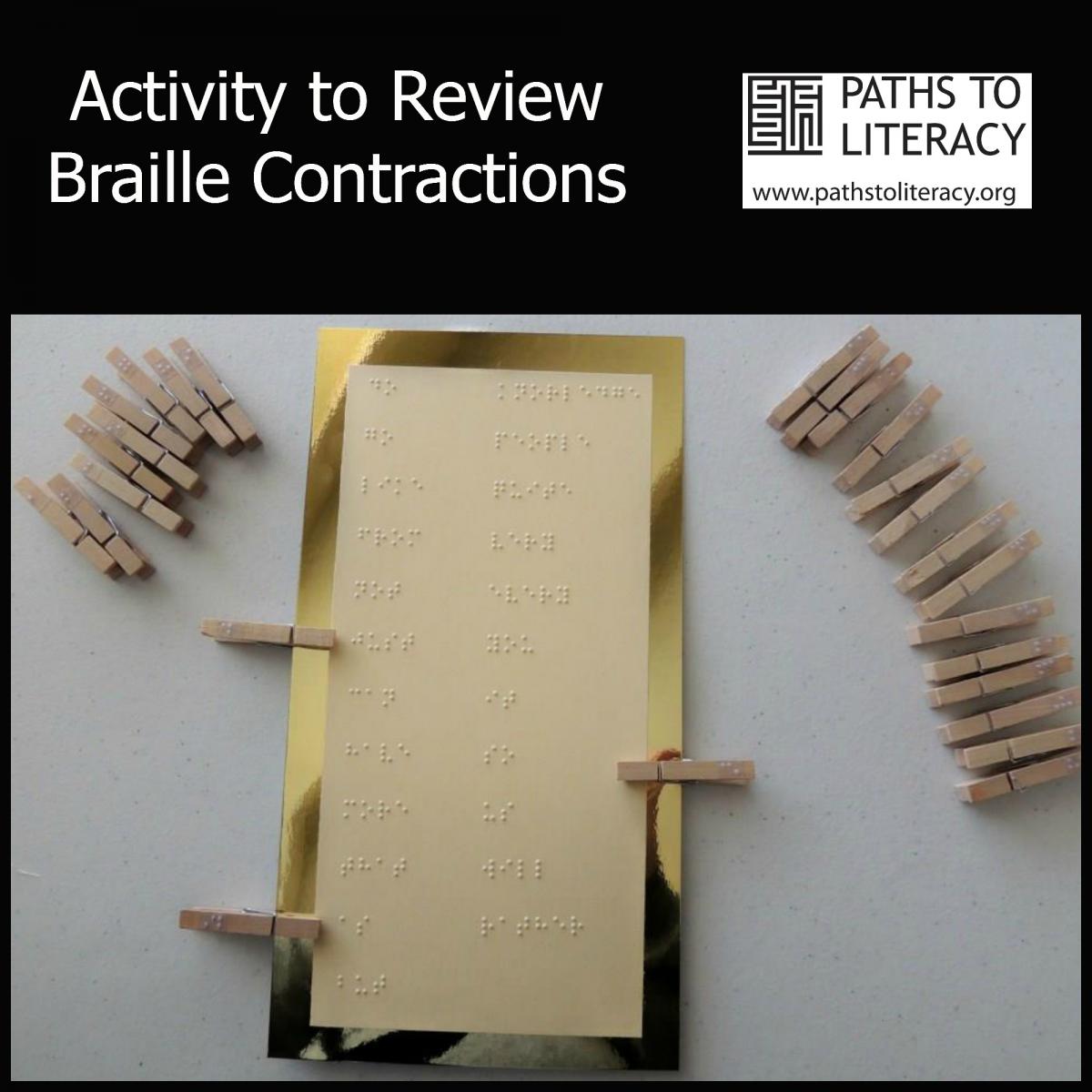 Activity to Review Braille Contractions