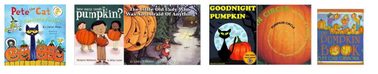 Covers of pumpkin books
