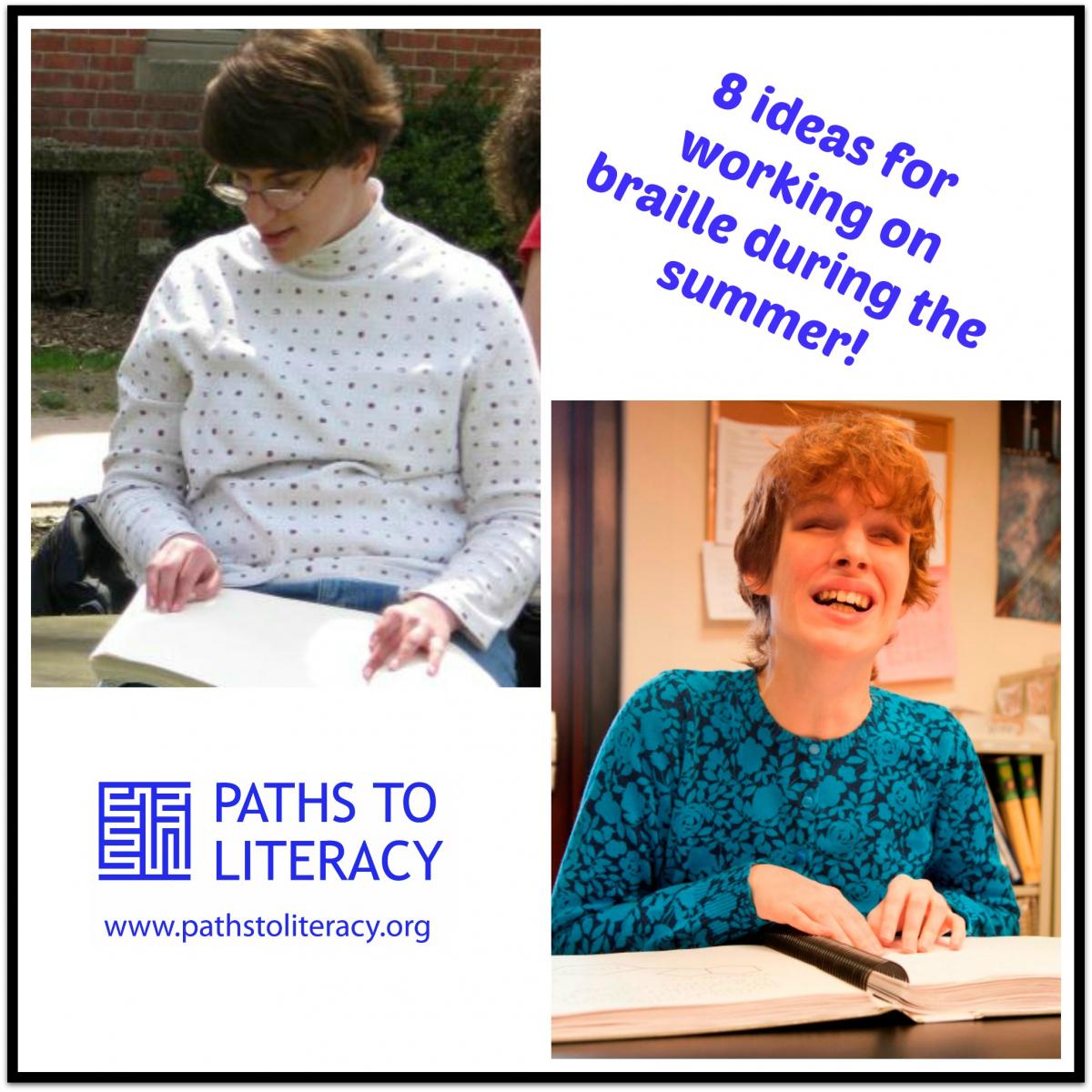 Collage for maintaining braille skills during summer