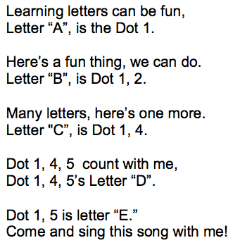 braille alphabet song