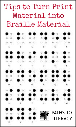 tips to turn print material into braille material collage