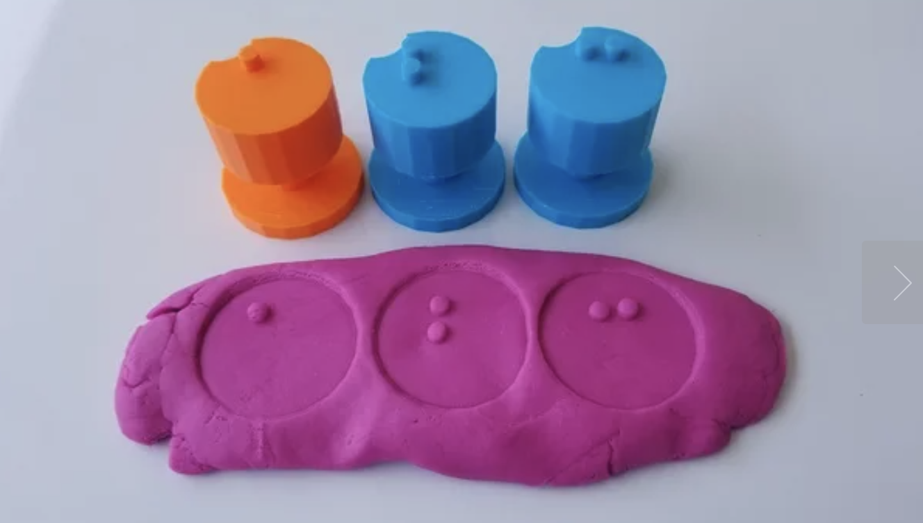 3D-Printed Braille Playdoh Stampers – Paths to Literacy
