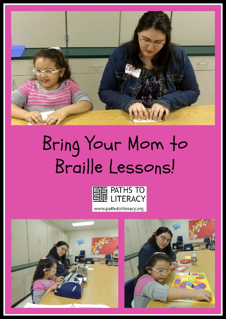 Collage for Bring Your Mom to Braille Lessons