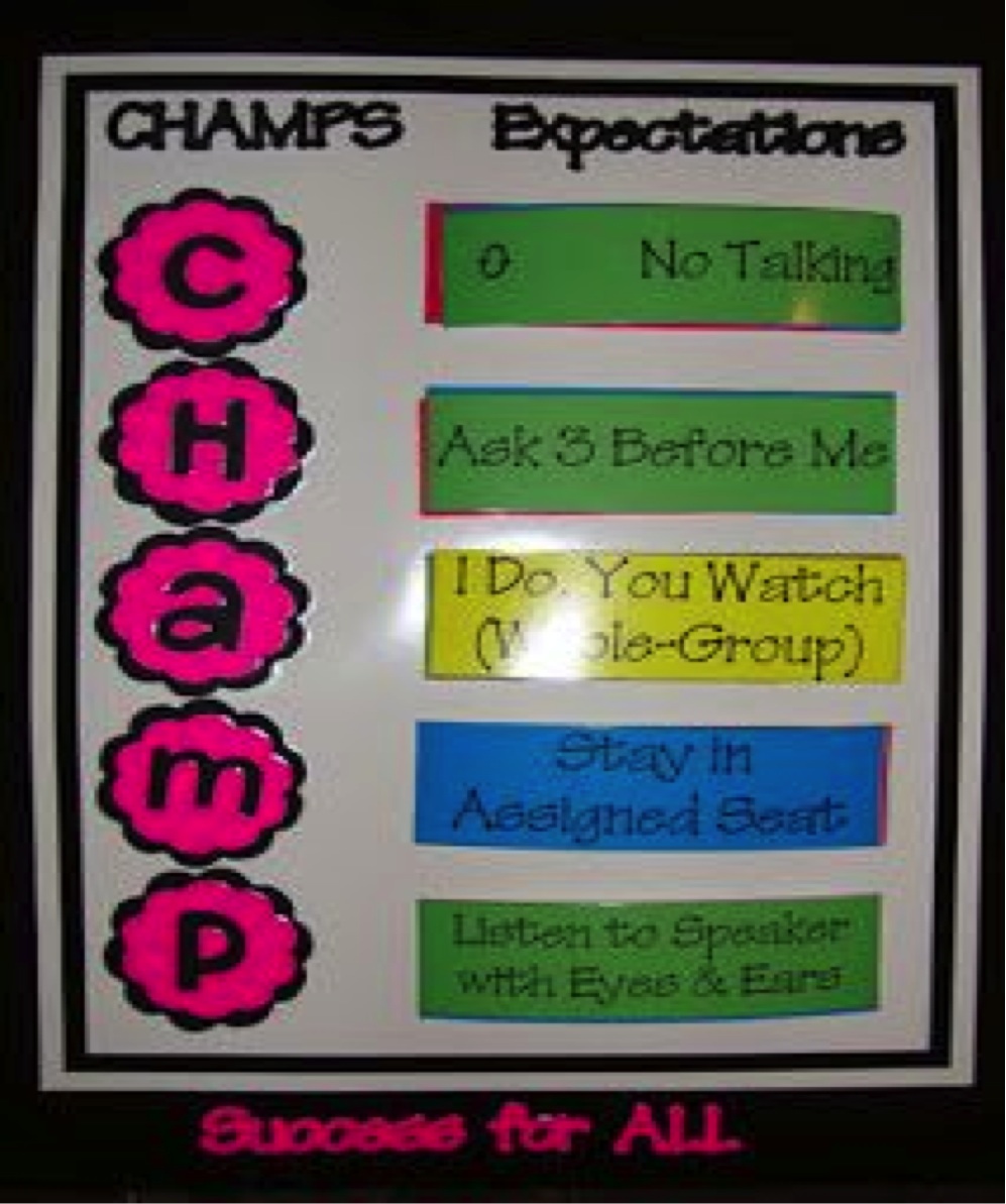 CHAMPS expectations chart