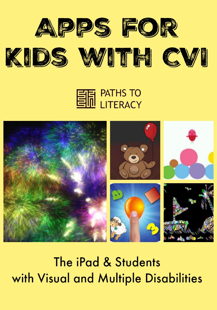 Pinterest collage of apps for kids with CVI