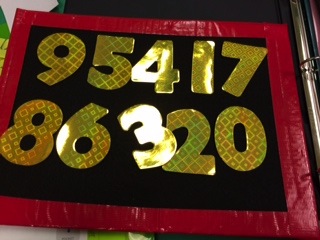 Click to view Reflective yellow numbers