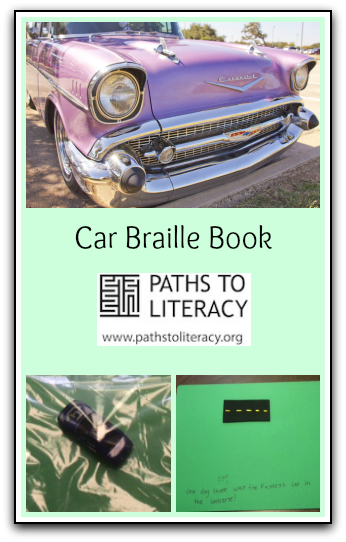 car braille book collage