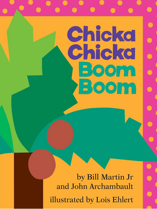 Cover of Chicka Chicka Boom Boom with a palm tree and ABC letters