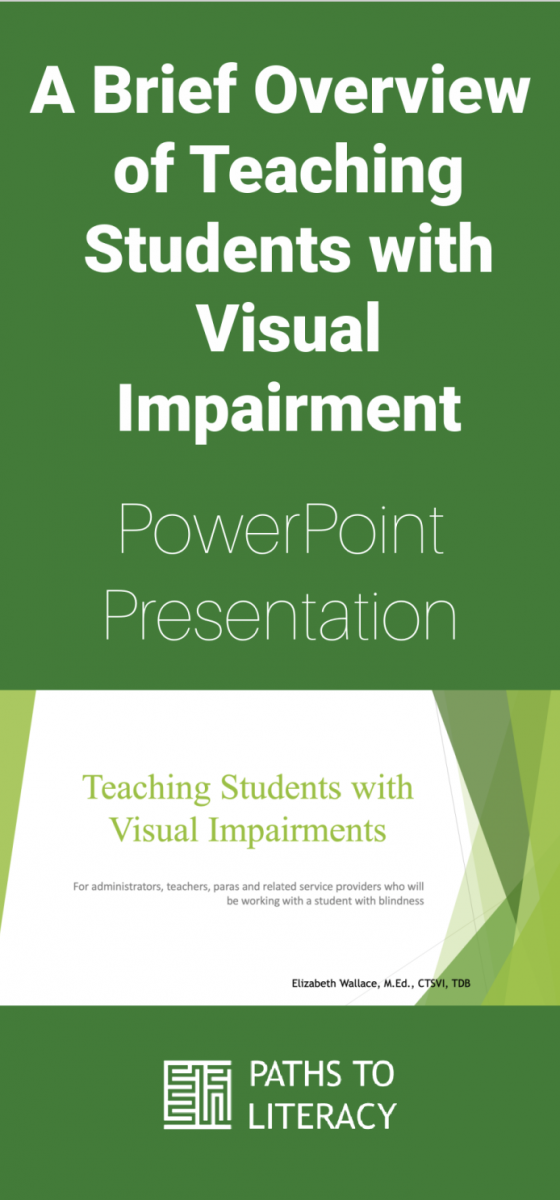 Collage of A Brief Overview of Teaching Students with VI