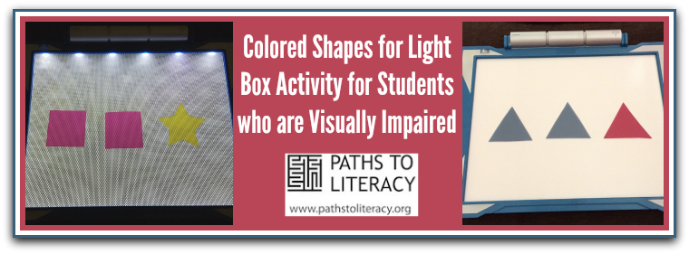colored shapes for light box activity collage