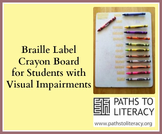collage with braille label crayon board 