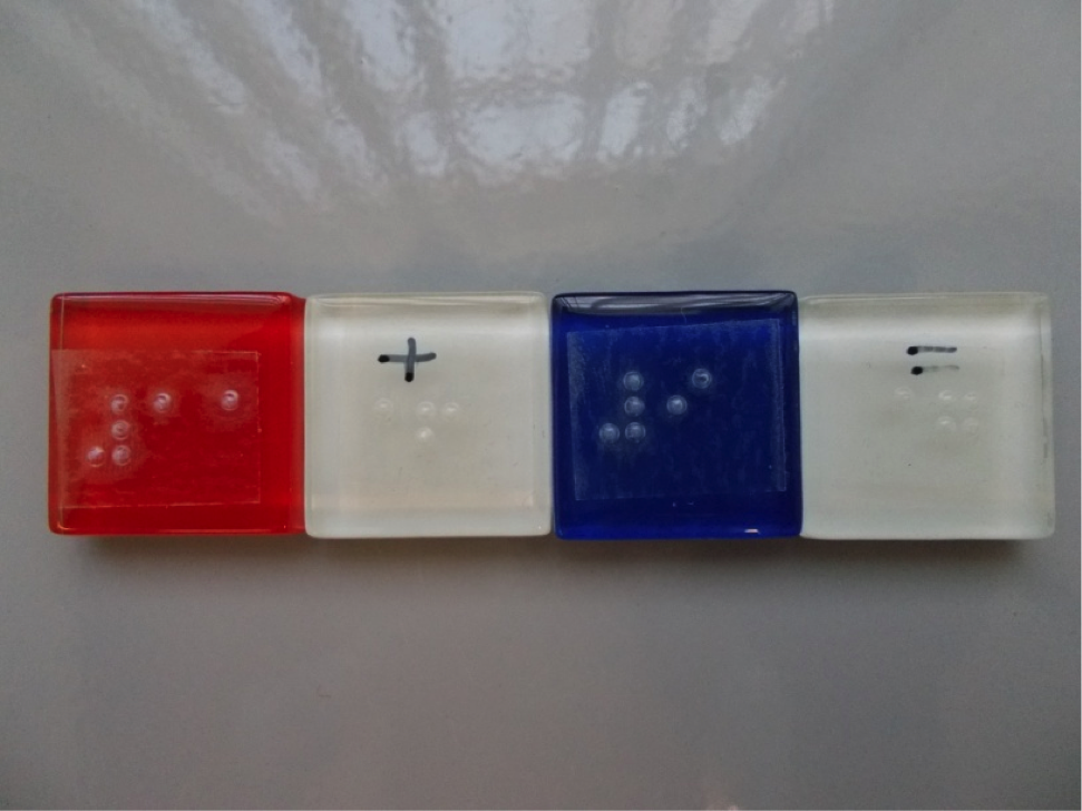 Click to view A small piece of fridge magnet on the back of each tile enables the child to position on a magnetic board.