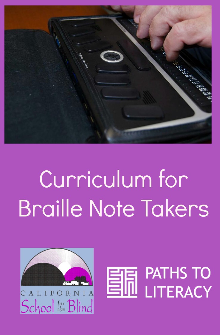Collage of curriculum for braille note taker