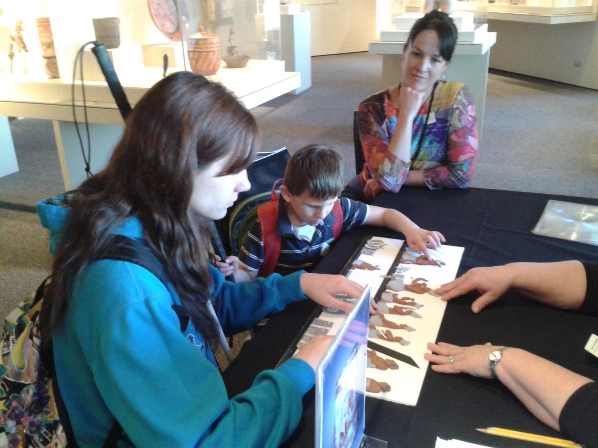 Student with tactile activity with proficient braille reader