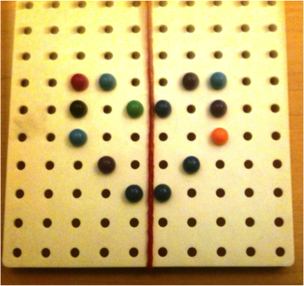peg boards used to make patterns