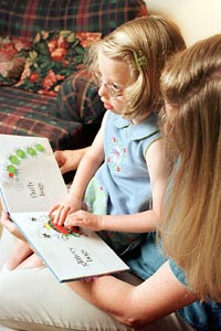 Girl reading book