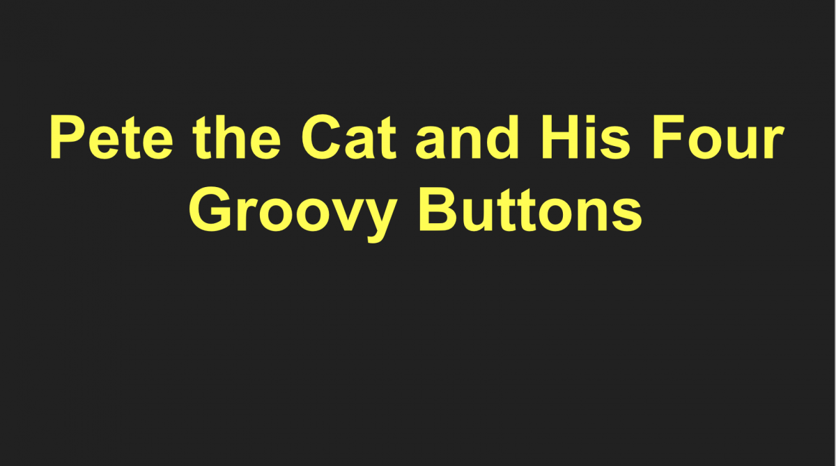 Google slide of Pete the Cat title page