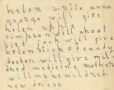 Helen Keller's first letter, June 17, 1887