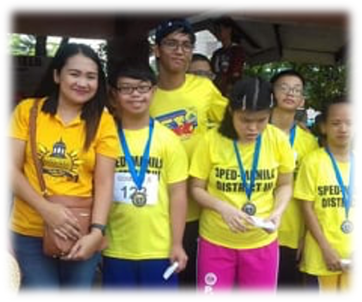 Kara with the Special Olympics team