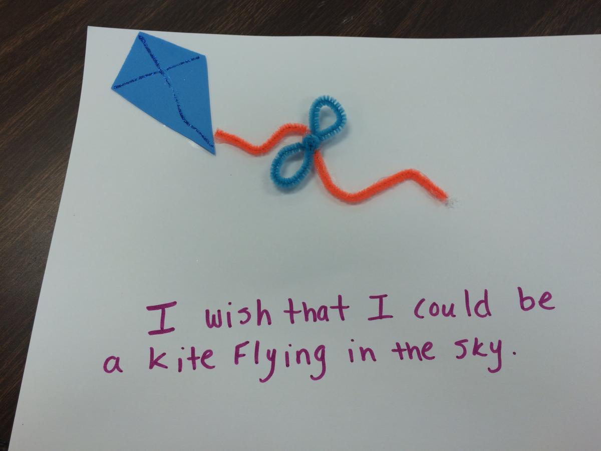 I wish that I could be a kite flying in the sky.