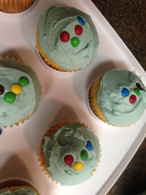 Cupcakes with braille Cupcakes with braille