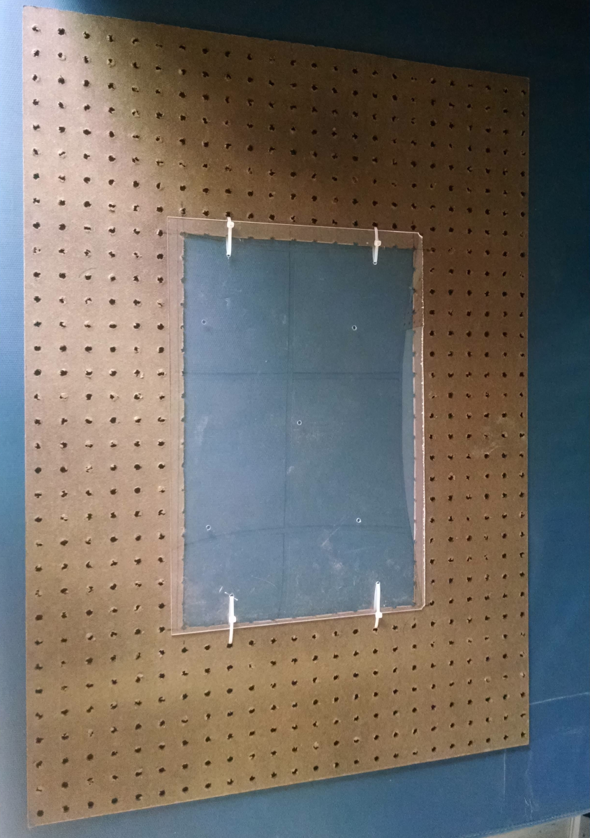 pegboard and plexi glass