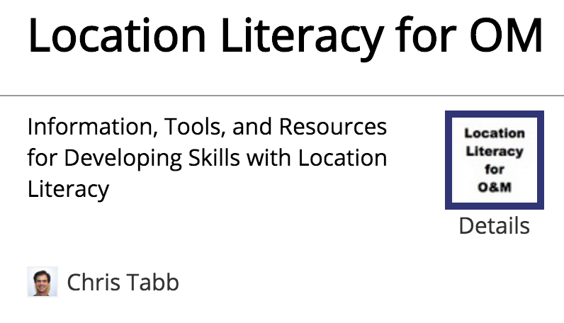 Screenshot of Location Literacy in LiveBinders