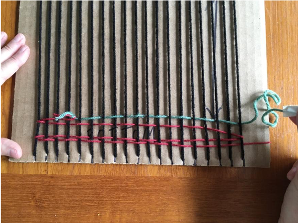 Weaving with two colors