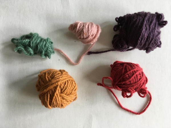 Bundles of yarn