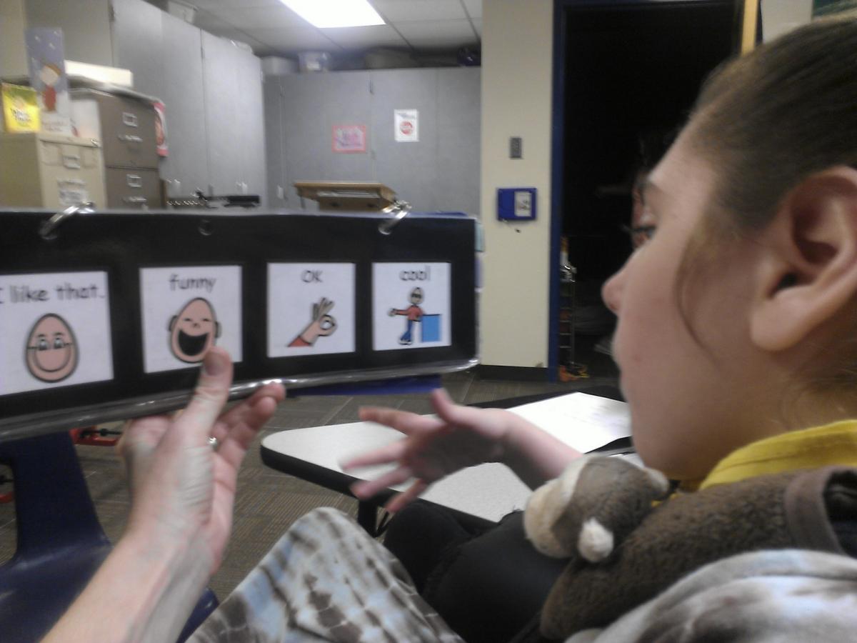 A student who is a visual learner responds by using eye gaze. A student who is a visual learner responds by using eye gaze.